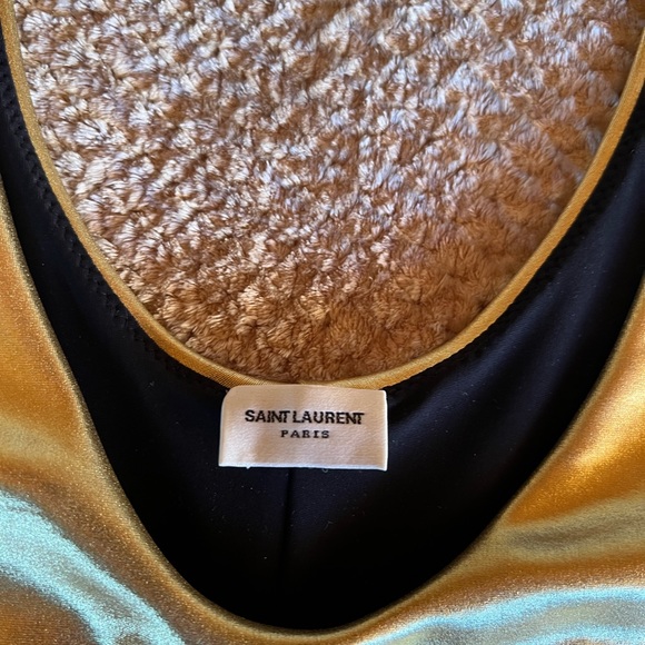 SAINT LAURENT gold bodysuit in Lamé Jersey XS - Picture 5 of 6